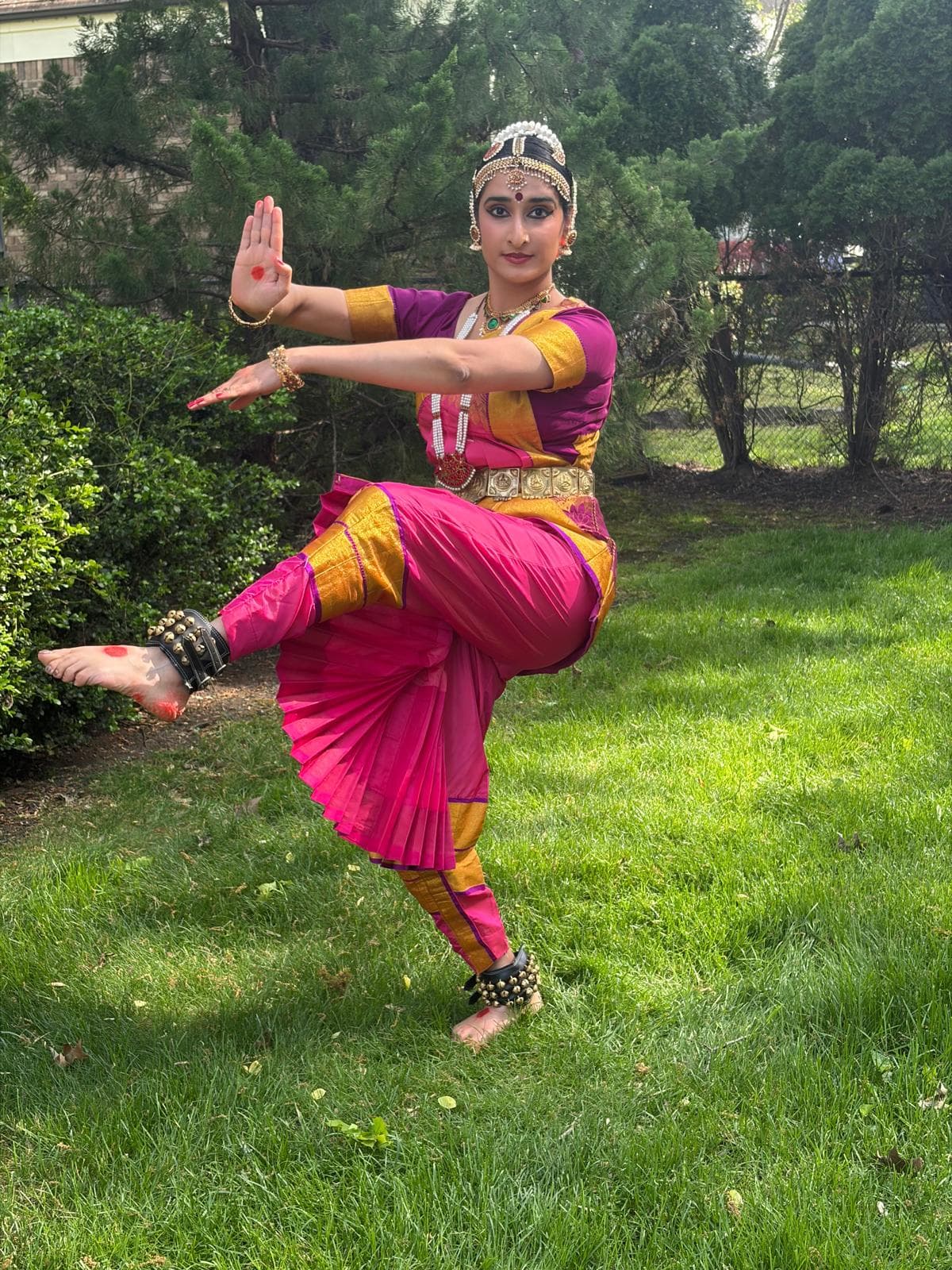Aswathy Sukumar performing classical Indian dance in New York City